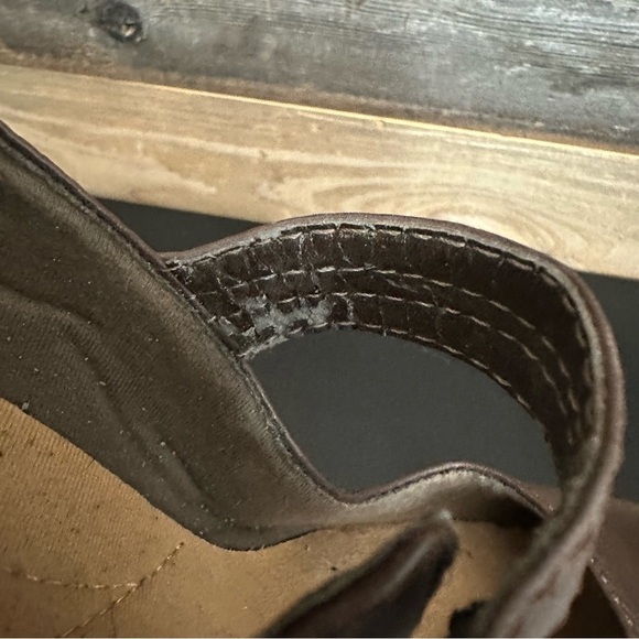 Clarks Women's Mary Jane Pump Size 9.5 Brown Leather Block Heel Twee Retro Comfy - Picture 11 of 12